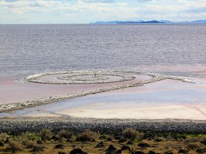 Spiral Jetty created by Robert Smithson Public Domain